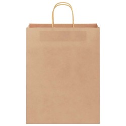 Sacs en papier 250 pcs avec poignées marron 32x12x42 cm 