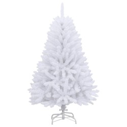 Sapin de Noël artificiel à charnières avec support blanc 150 cm 