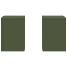 Supports de Plantes d'extérieur Pilier 2 pcs Olive Verte 24x24x35 cm Acier 