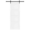 porte coulissante avec matériel 'ORKDAL'en pin massif blanc 