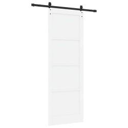 porte coulissante avec matériel 'ORKDAL'en pin massif blanc 