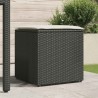 Coffre de rangement Noir 50x50x50 cm en Poly Rattan 