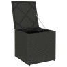 Coffre de rangement Noir 50x50x50 cm en Poly Rattan 
