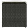Coffre de rangement Noir 50x50x50 cm en Poly Rattan 