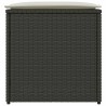 Coffre de rangement Noir 50x50x50 cm en Poly Rattan 