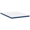 Coussins de Matelas Blanc et Bleu 140 x 200 cm 
