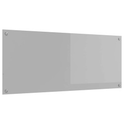 Plan de Cuisine Gris Clair 120x50x0,6 cm en Verre Trempé 