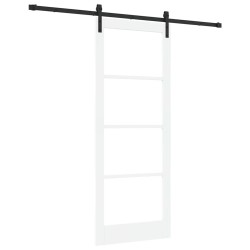 Ensemble de Porte Coulissante 'ORKDAL'Blanc 83x211 cm 