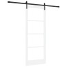 Ensemble de Porte Coulissante 'ORKDAL'Blanc 83x211 cm 