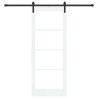 Ensemble de Porte Coulissante 'ORKDAL'Blanc 83x211 cm 