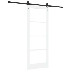Ensemble de Porte Coulissante 'ORKDAL'Blanc 83x211 cm 
