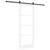 Ensemble de Porte Coulissante 'ORKDAL'Blanc 83x211 cm 