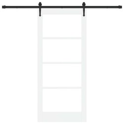 Porte coulissante avec quincaillerie 'ORKDAL'blanche 86x198,5 cm 