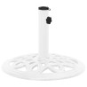 Socle de parasol Blanc 40x40x32 cm Fonte 