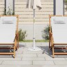 Socle de parasol Blanc 40x40x32 cm Fonte 