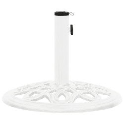 Socle de parasol Blanc 40x40x32 cm Fonte 