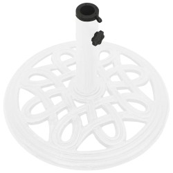 Socle de parasol Blanc 40x40x32 cm Fonte 