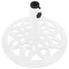 Socle de parasol Blanc 40x40x32 cm Fonte 