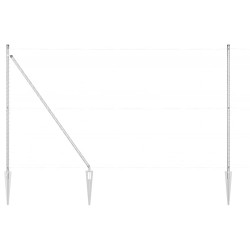 Poteaux de clôture avec 26 piquets de 32 mm de diamètre et 180 cm de haut. 
