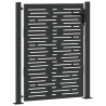Porte de Jardin Noir 105 x 150 cm Acier peint par poudre 