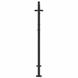 Porte de Jardin Noir 105 x 150 cm Acier peint par poudre 