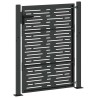 Porte de Jardin Noir 105 x 150 cm Acier peint par poudre 