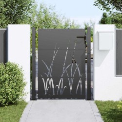 Porte de Jardin Noir 105 x 150 cm Acier peint par poudre 