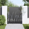 Porte de Jardin Noir 105 x 150 cm Acier peint par poudre 