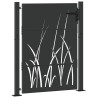 Porte de Jardin Noir 105 x 150 cm Acier peint par poudre 