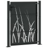 Porte de Jardin Noir 105 x 150 cm Acier peint par poudre 