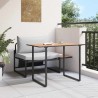 Ensemble de salle à manger de jardin de 2 pièces avec chaise individuelle et coussins gris clair 