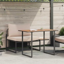 Ensemble de salle à manger de jardin 2 pièces avec coussins taupe 