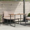Ensemble de salle à manger de jardin 2 pièces avec coussins taupe 