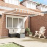 Tente manuelle retractable rayures multicolores 300x250 cm 