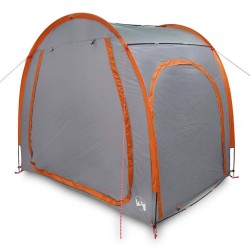 Tente de rangement pour vélos Gris et orange 218 x 156 x 180 cm 