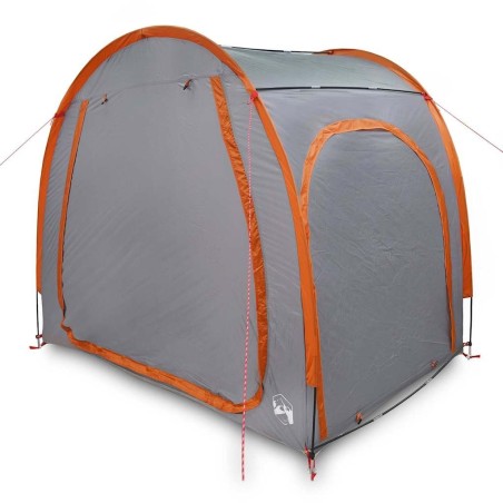 Tente de rangement pour vélos Gris et orange 218 x 156 x 180 cm 