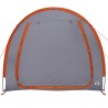 Tente de rangement pour vélos Gris et orange 218 x 156 x 180 cm 