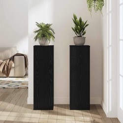 Supports de Plante 2 pcs Chêne Noir 25x25x80 cm Bois Ingénierie 