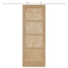 Porte coulissante avec Set de quincaillerie 'ORKDAL'en bois massif de pin 