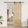 Porte Coulissante avec Quincaillerie 83x232 cm Bois Massif Pin 
