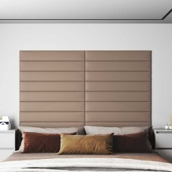 Panneaux muraux 12 pcs Cappuccino 90x15 cm Similicuir 1,62 m² 