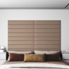 Panneaux muraux 12 pcs Cappuccino 90x15 cm Similicuir 1,62 m² 
