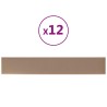 Panneaux muraux 12 pcs Cappuccino 90x15 cm Similicuir 1,62 m² 