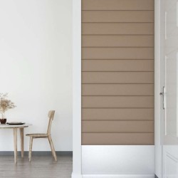 Panneaux muraux 12 pcs Cappuccino 90x15 cm Similicuir 1,62 m² 