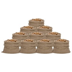 Sacs en jute 10 pcs 100x110 cm 100 % jute 340 g/m² 