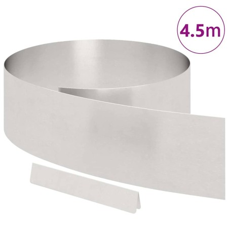 Bordure de jardin Argent 450 x 20 cm Acier inoxydable 