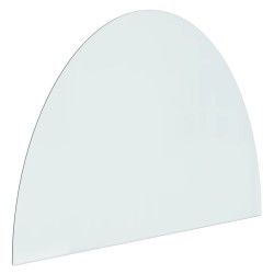 Plaque de verre de cheminée Demi-rond 800x600 mm 