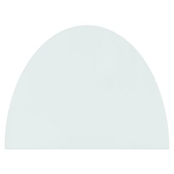 Plaque de verre de cheminée Demi-rond 800x600 mm 