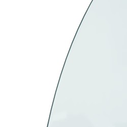 Plaque de verre de cheminée Demi-rond 800x600 mm 