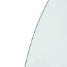 Plaque de verre de cheminée Demi-rond 800x600 mm 